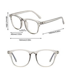 Square Anti Light Glasses For Women Men Clear Frame Myopia Spectacles