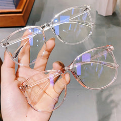 Square Anti Light Glasses For Women Men Clear Frame Myopia Spectacles