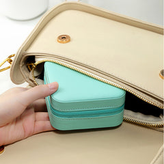 Square Jewelry Organizer Box Portable Earrings Necklace Storage Box