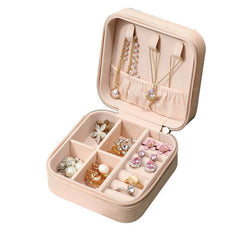 Square Jewelry Organizer Box Portable Earrings Necklace Storage Box