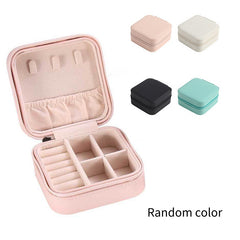 Square Jewelry Organizer Box Portable Earrings Necklace Storage Box