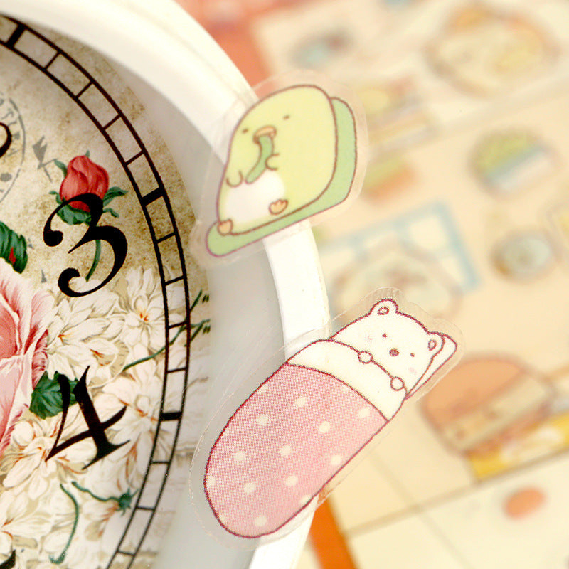 8 Sheets Even Hair Stationery Japanese Flat Stickers