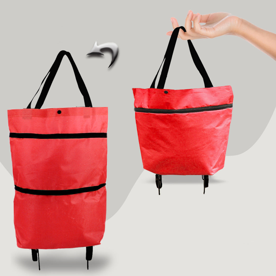Collapsible Shopping Cart with Wheels Lightweight Portable Durable