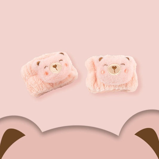 Cartoon Doll Plush Wristbands for Face Washing