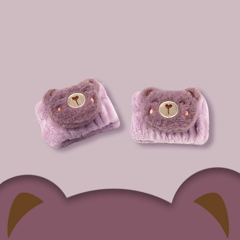 Cartoon Doll Plush Wristbands for Face Washing