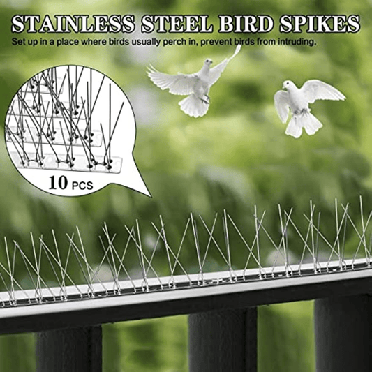 10pcs Bird Control Spikes Stainless Steel Pigeon Spikes
