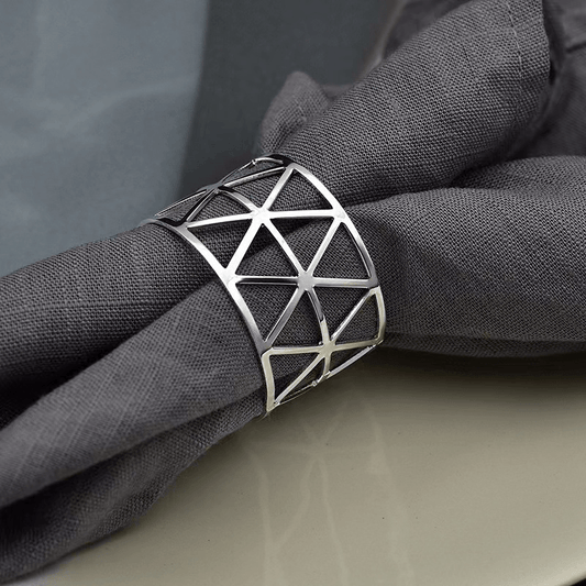 Metal Napkin Rings Round Golden Holder Table Dining Wedding Decor