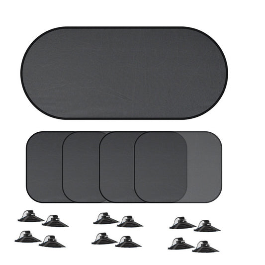 5pc Auto Sunshade Set Summer Mesh Window Side Block Rear Car Sunscreen