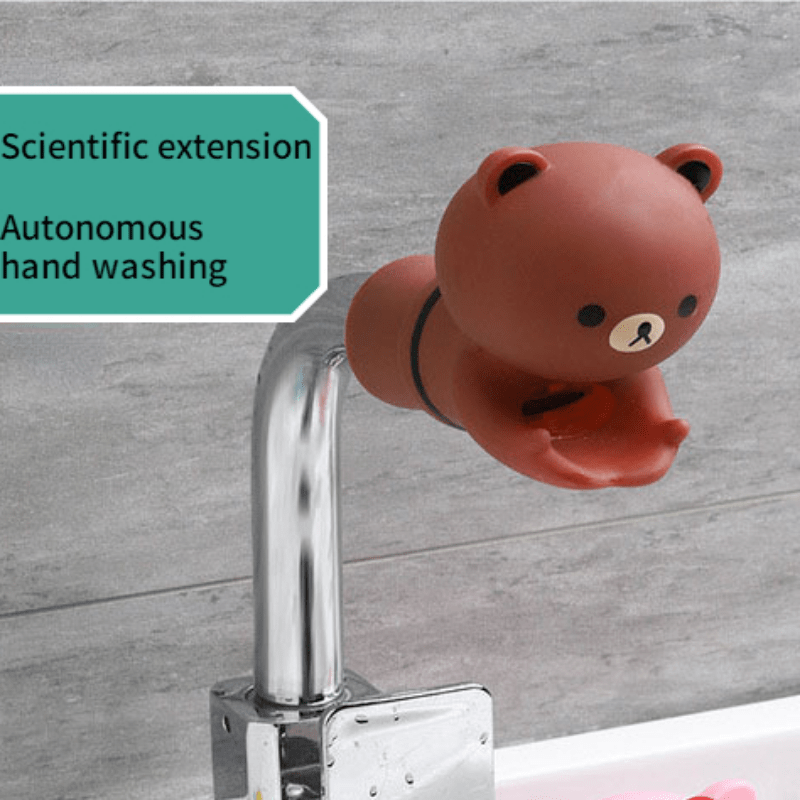 2pcs Cartoon Faucet Extender for Toddlers - Bathroom Sink Spout Wash