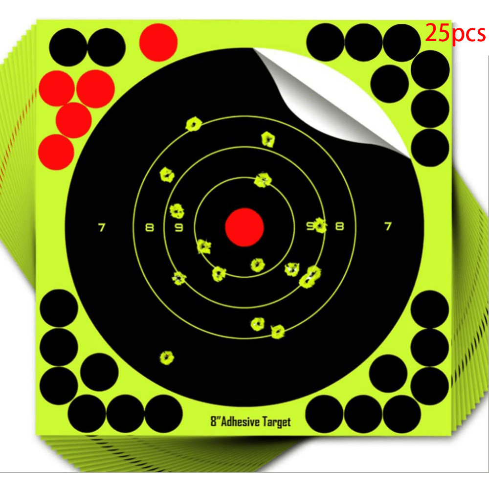 25pcs Reactive Self Stick Splatter Paper Shooting Targets