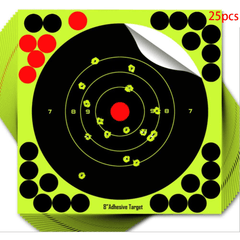 25pcs Reactive Self Stick Splatter Paper Shooting Targets