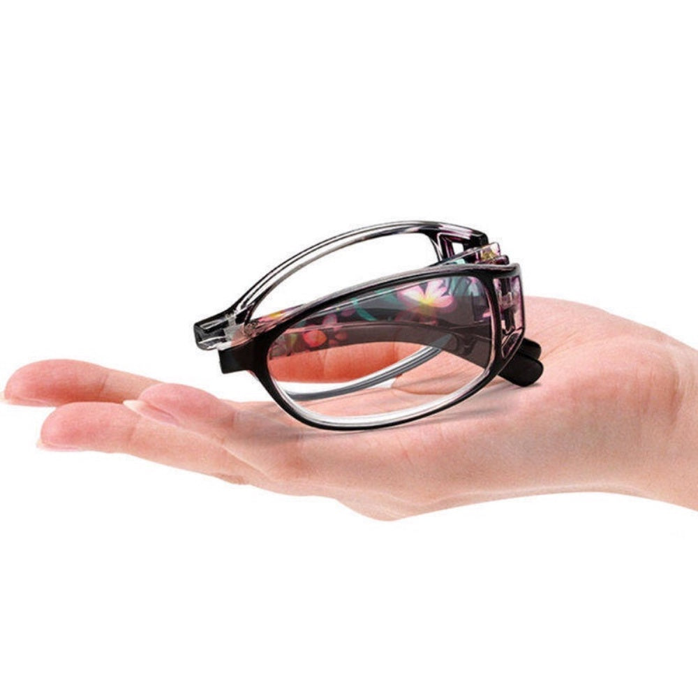 Floral Anti-Eyestrain Folding Reading Glasses for Men Women