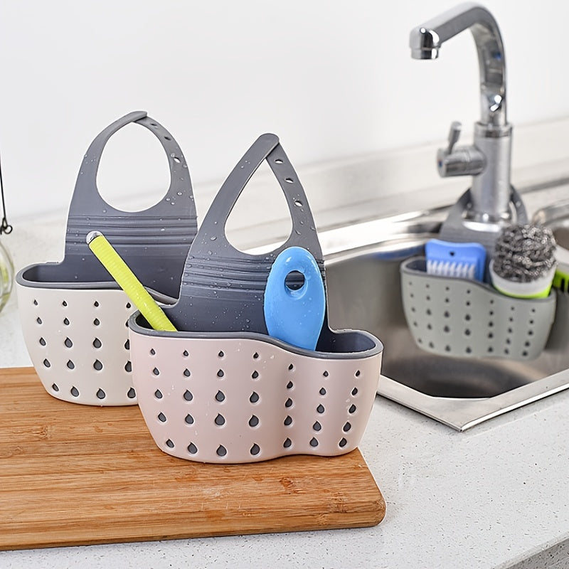 Sink Sponge Holder Organizer Storage Box Hangable Multifunctional Drain