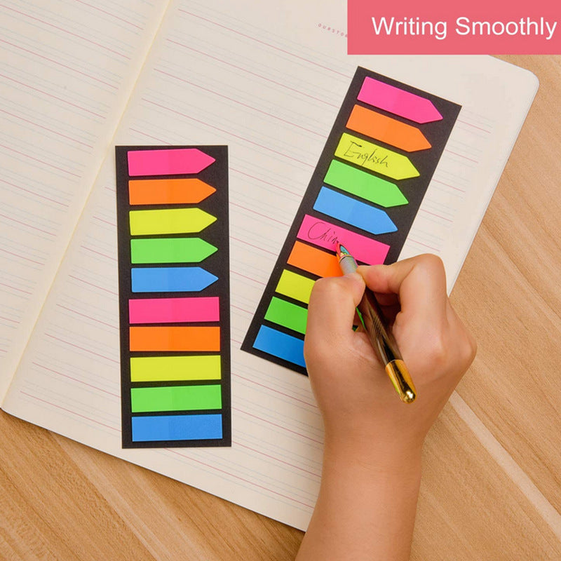 10pcs 200sheets Colorful PET Fluorescent Sticky Notes Transparent Memo Pad