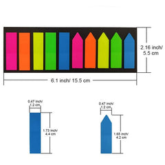 10pcs 200sheets Colorful PET Fluorescent Sticky Notes Transparent Memo Pad