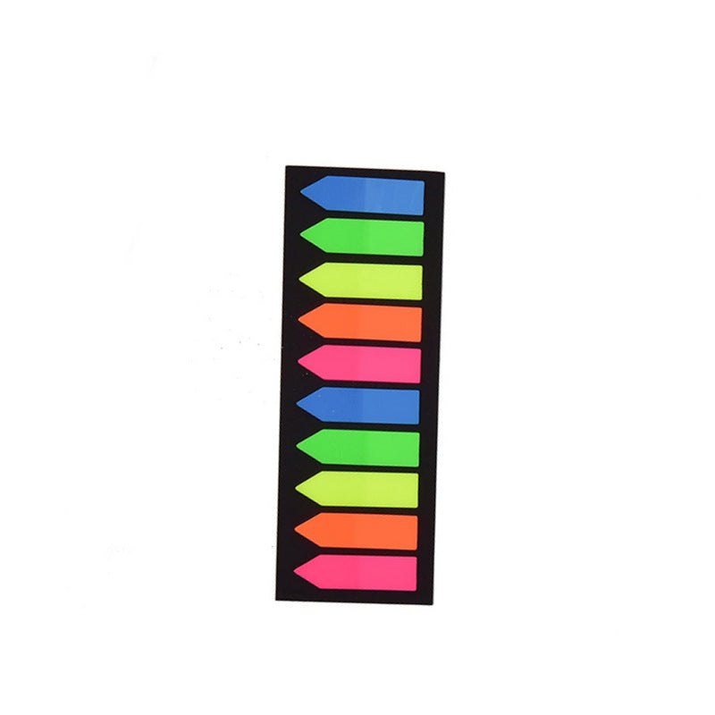 10pcs 200sheets Colorful PET Fluorescent Sticky Notes Transparent Memo Pad