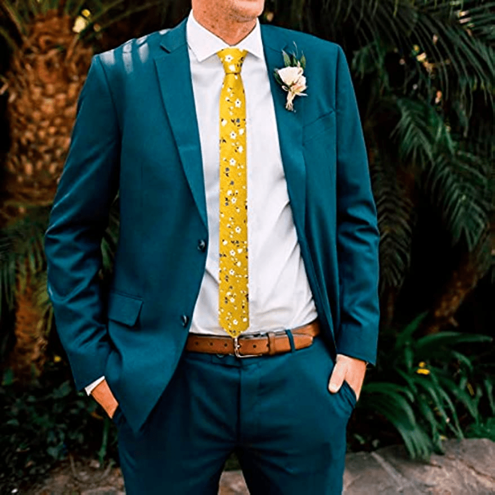 Men's Floral Tie Groom Wedding Accessories Festivals Birthday Holiday Ties