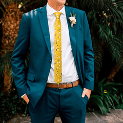 Men's Floral Tie Groom Wedding Accessories Festivals Birthday Holiday Ties