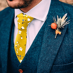Men's Floral Tie Groom Wedding Accessories Festivals Birthday Holiday Ties