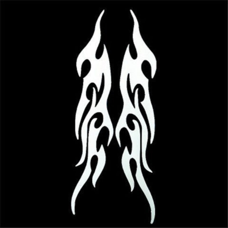 Flame Car Sticker Set for Bumper Hood Rearview Mirror Head Cover Scratches