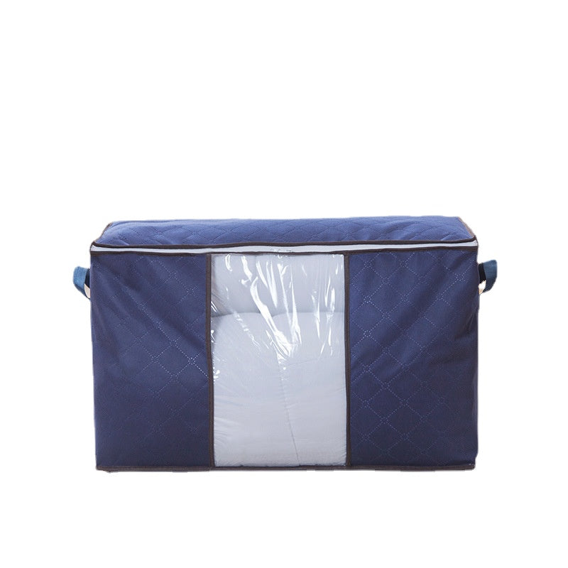 Large Clothing Storage Bag With Handle Sturdy Zipper Clear Window