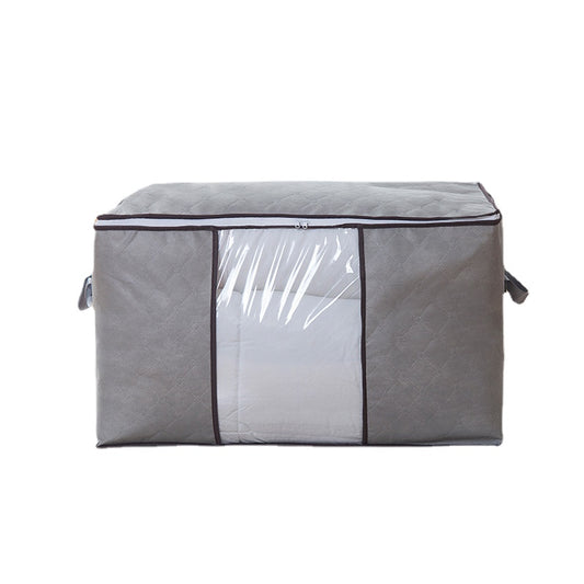 Large Clothing Storage Bag With Handle Sturdy Zipper Clear Window