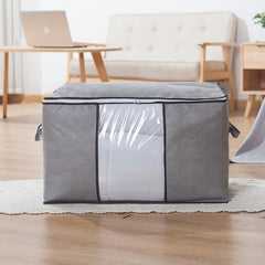 Large Clothing Storage Bag With Handle Sturdy Zipper Clear Window