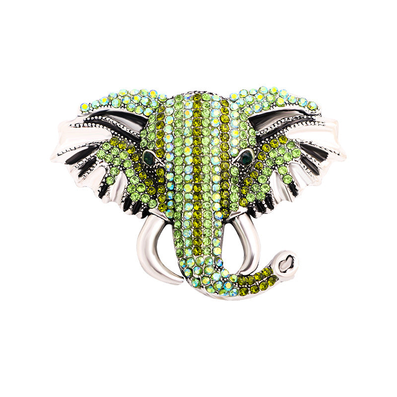 Elephant Rhinestone Brooch Pin Men's Accessory