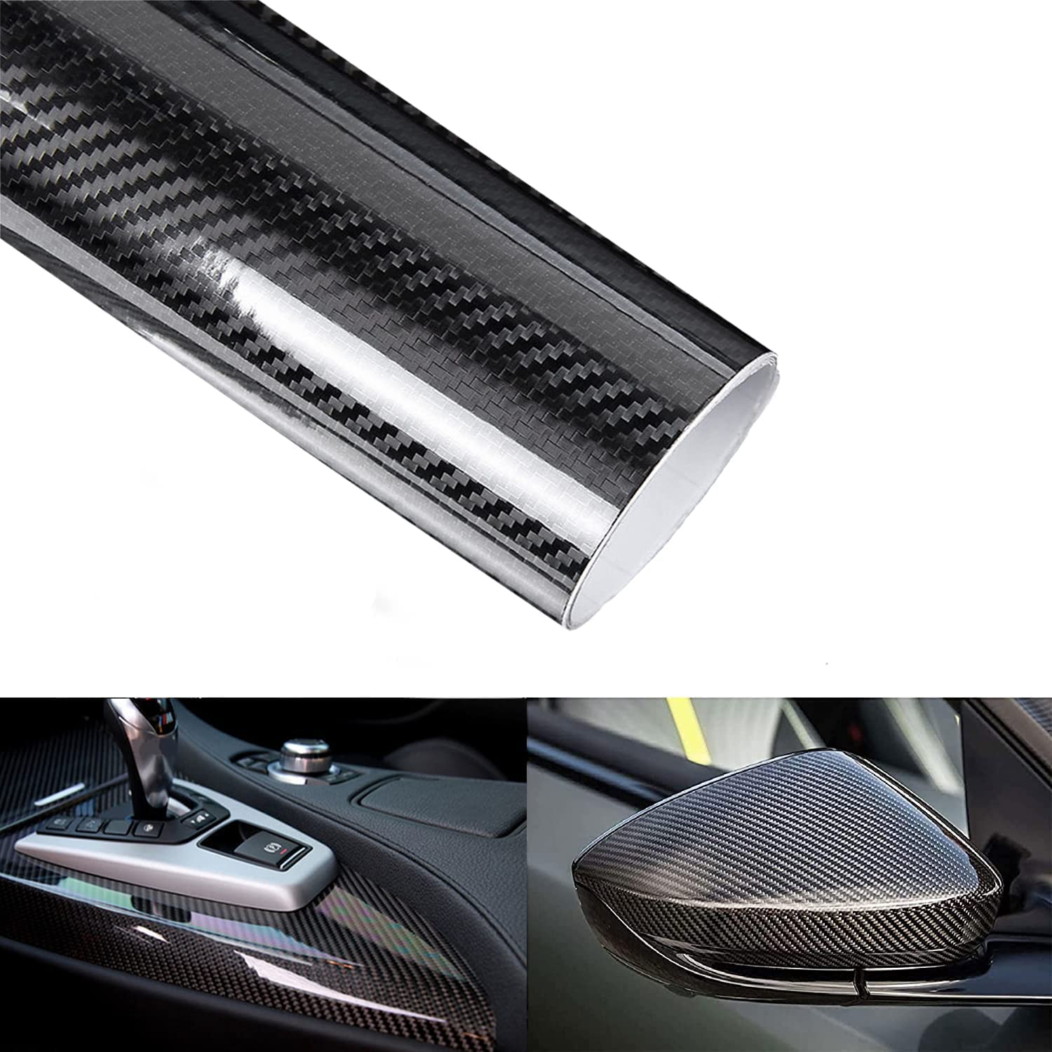 5D Carbon Fiber Vinyl Film High Glossy Wrap Waterproof & Durable