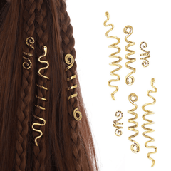 African Dreadlock Braid Hair Ring Metal Hair Accessories Set