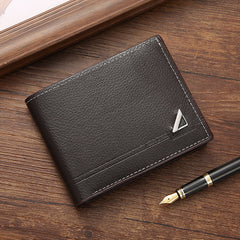 Men's PU Leather Short Wallet with Card Slots