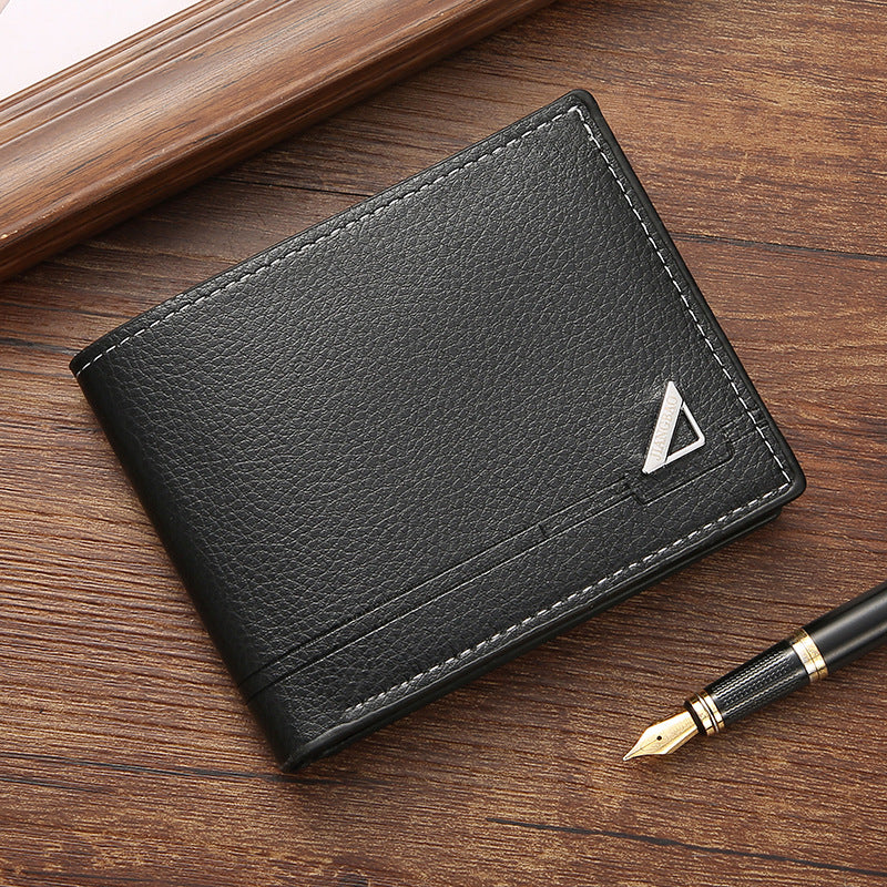 Men's PU Leather Short Wallet with Card Slots