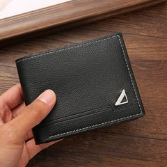 Men's PU Leather Short Wallet with Card Slots