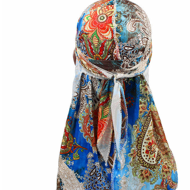 High Elastic Print Pirate Hat Chemotherapy Cap Spandex Durag