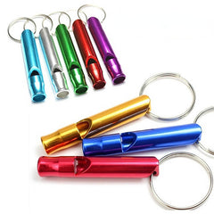 5pcs Aluminum Whistle with Key Chain for Emergencies & Outdoor Activities