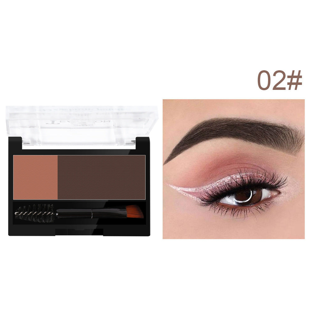 Eyebrow Stamp Palette Double Eyebrow Powder Matching Brush Easy Makeup