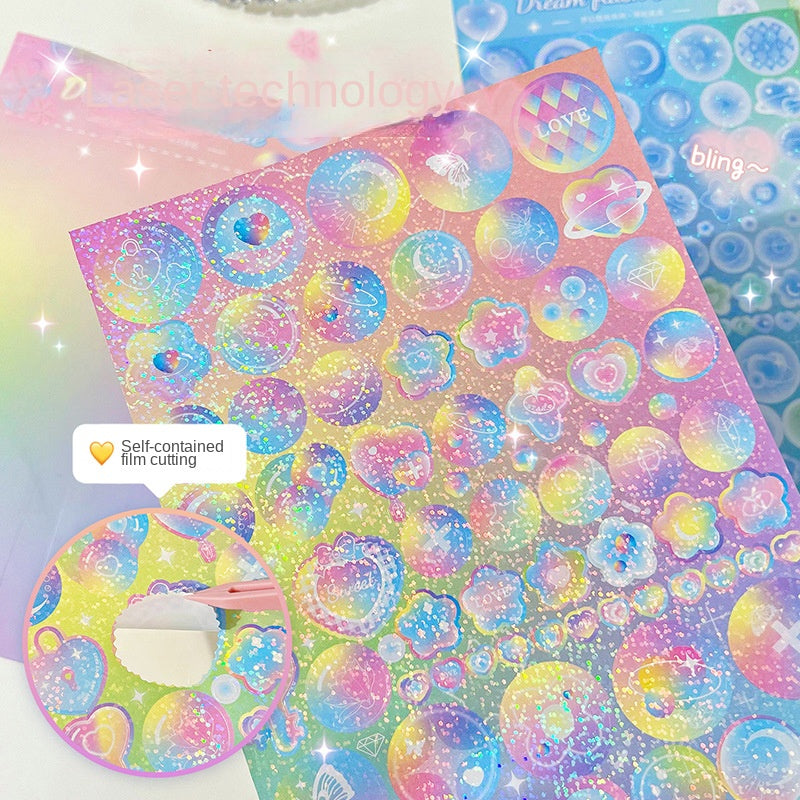DIY Bubble Guka Sticker Bottoming Journal Stickers
