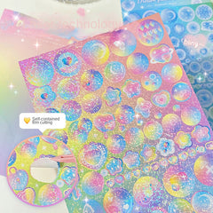 DIY Bubble Guka Sticker Bottoming Journal Stickers