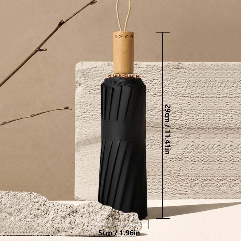 16 Ribs Windproof Folding Umbrella with Aluminium Frame