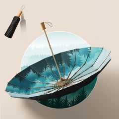 16 Ribs Windproof Folding Umbrella with Aluminium Frame