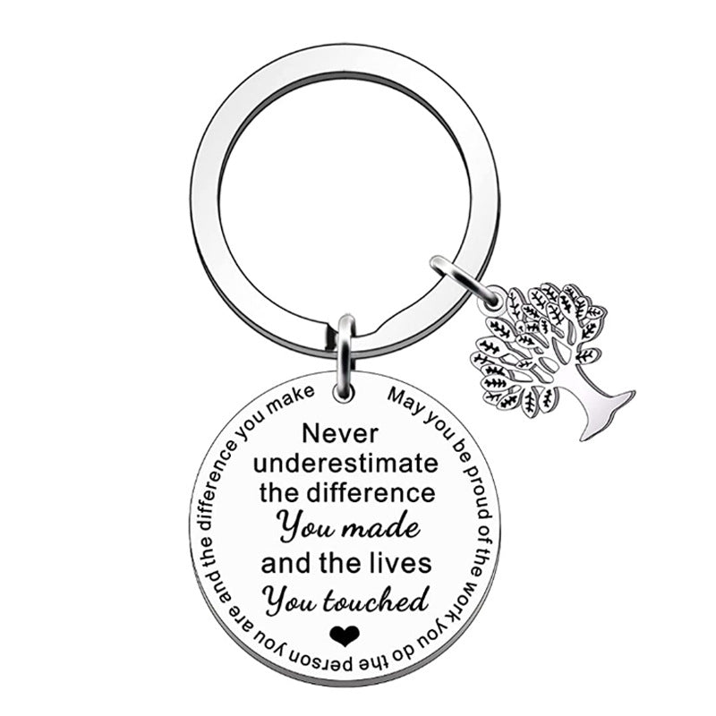 Stainless Steel Tree Key Chain - Stylish Bag Purse Wallet Car Accessory