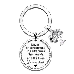 Stainless Steel Tree Key Chain - Stylish Bag Purse Wallet Car Accessory