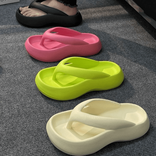 Women's Solid Flip Flops Casual Soft Sole Lightweight Summer Beach Shoes