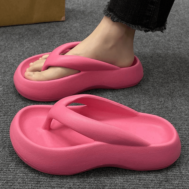 Women's Solid Flip Flops Casual Soft Sole Lightweight Summer Beach Shoes