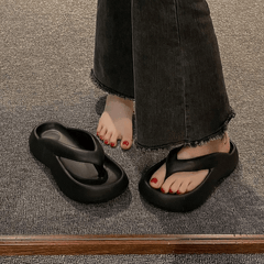 Women's Solid Flip Flops Casual Soft Sole Lightweight Summer Beach Shoes