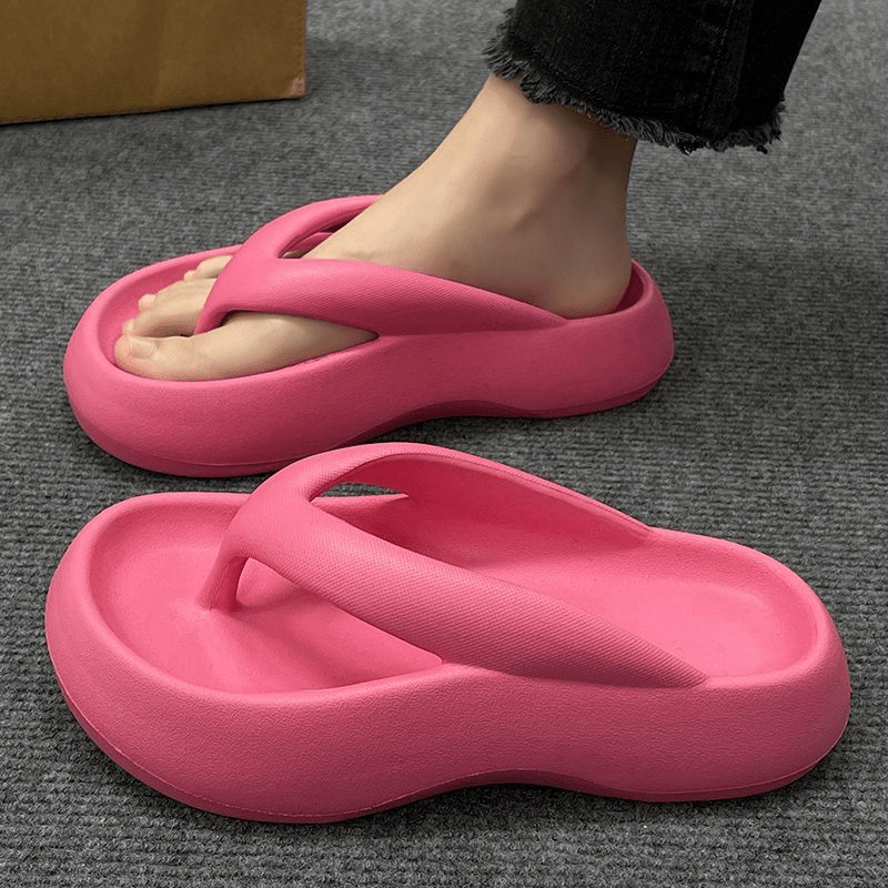 Women's Solid Flip Flops Casual Soft Sole Lightweight Summer Beach Shoes