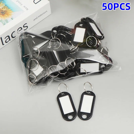 50pcs Colorful Keychain Tags for Keys Luggage Hotel Rooms