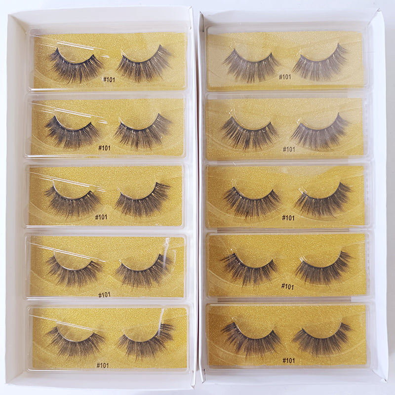 10 Pairs Natural False Eyelashes Mink Makeup Set for Perfect Look