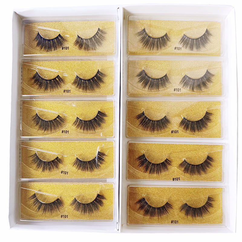 10 Pairs Natural False Eyelashes Mink Makeup Set for Perfect Look