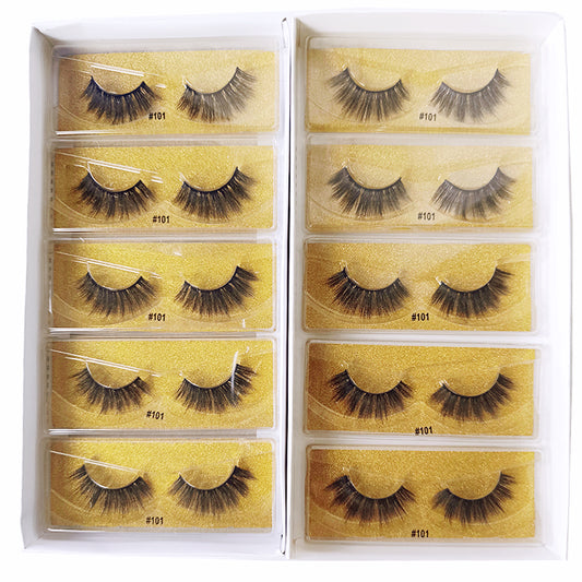 10 Pairs Natural False Eyelashes Mink Makeup Set for Perfect Look